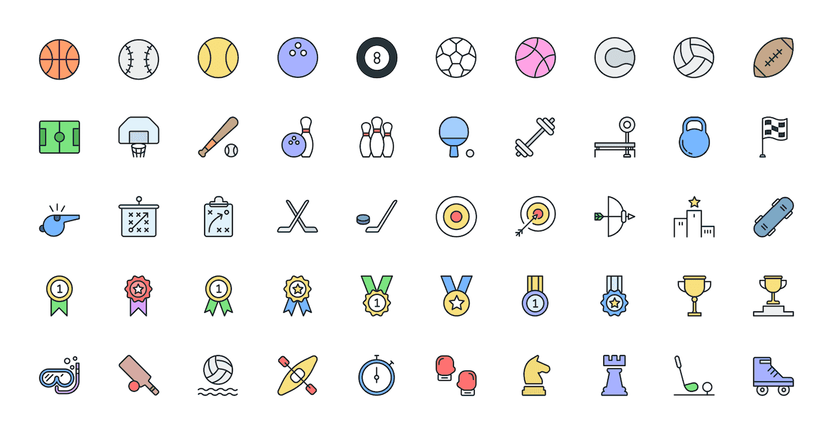 Colorful Icons - 07 Sports